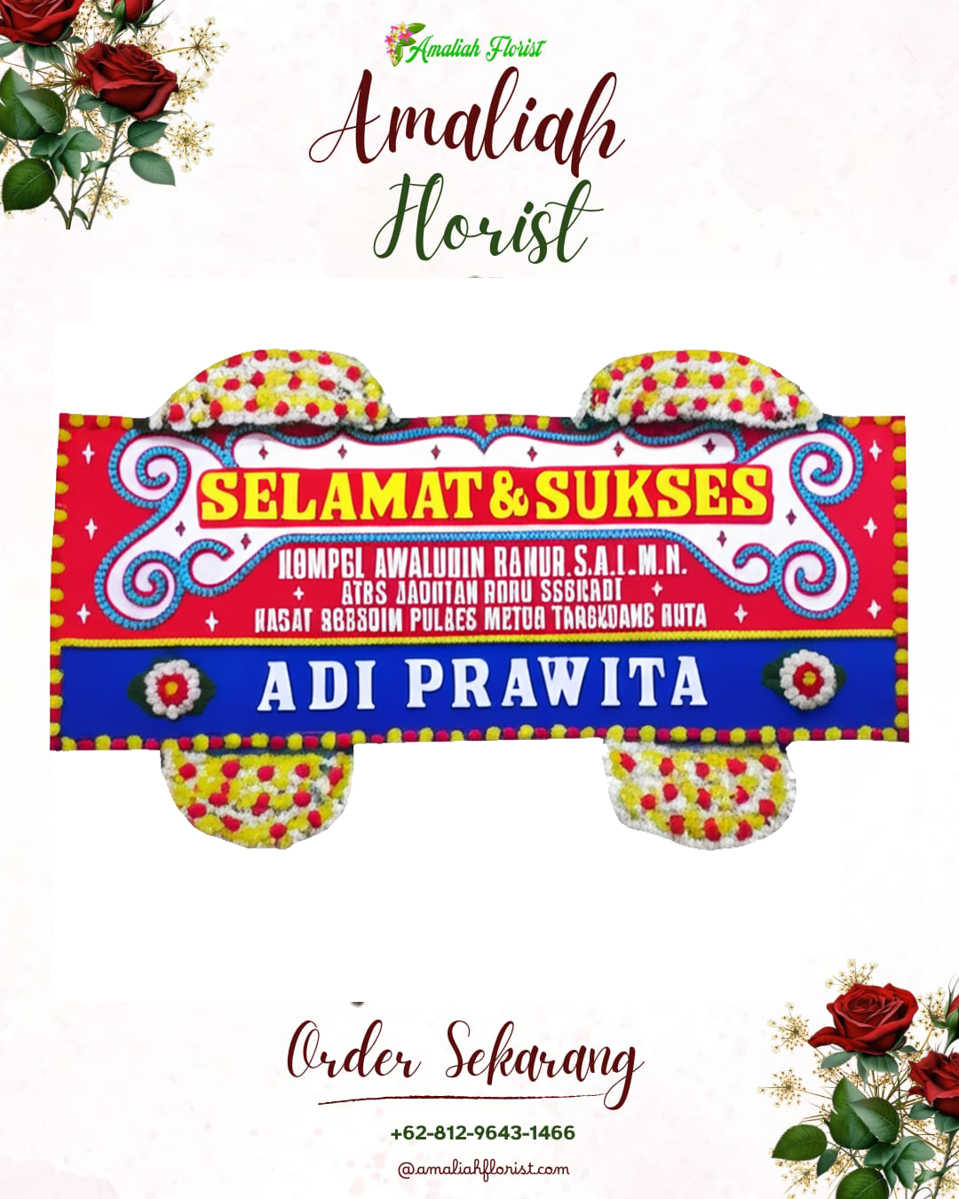 Papan Bunga Ucapan Selamat Singaran Pati