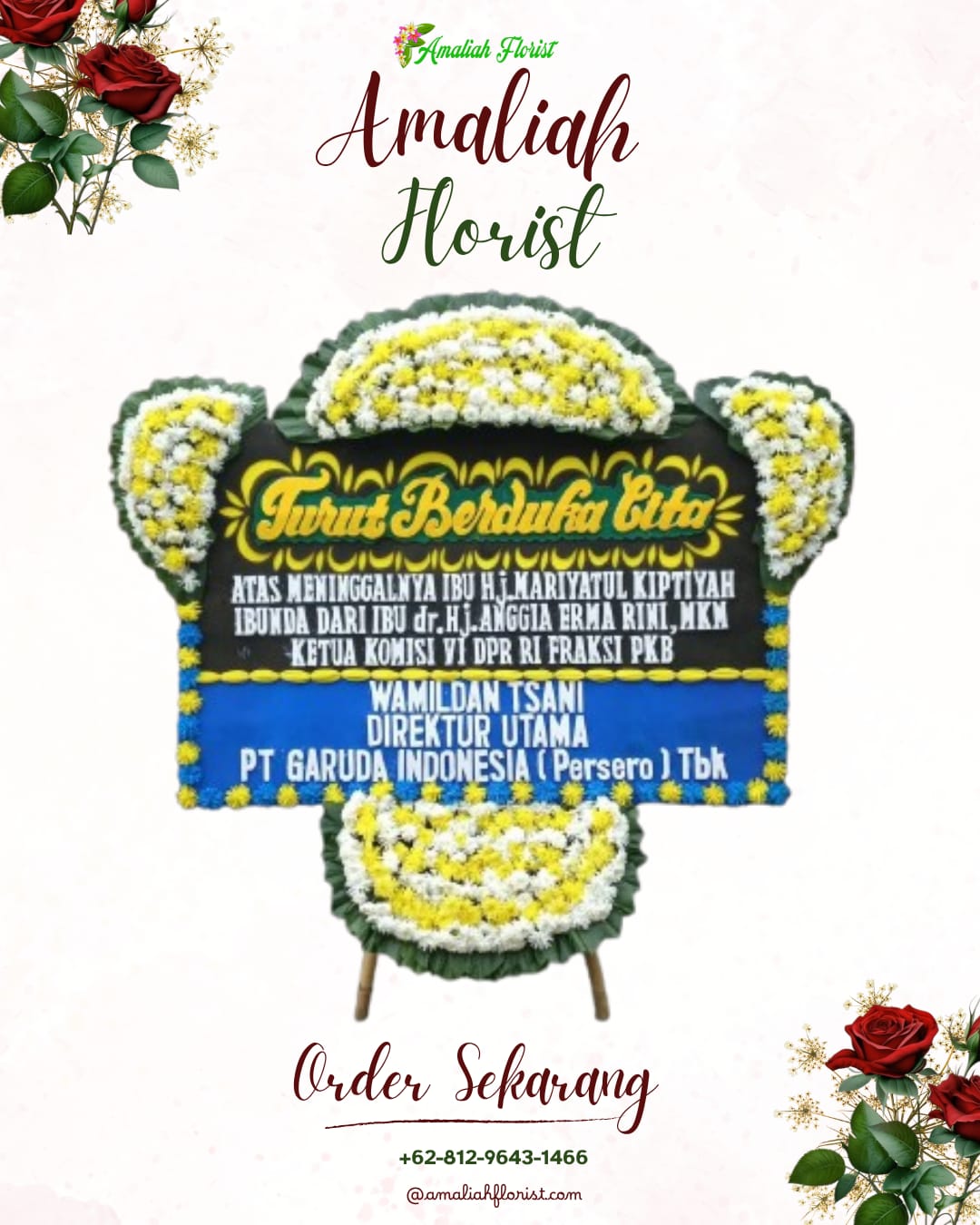 Papan Bunga Duka Singaran Pati